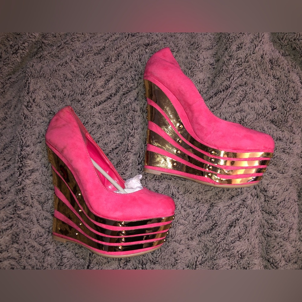 (Read description) Alba Footwear Hot Pink 5” Heels Elisa-1 Fuchsia size 8.5